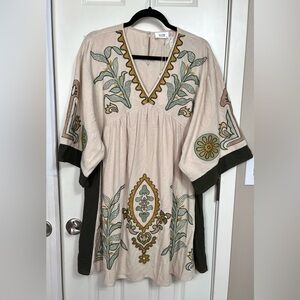 Blue Ivy Boho Embroidered Babydoll Dress NWT